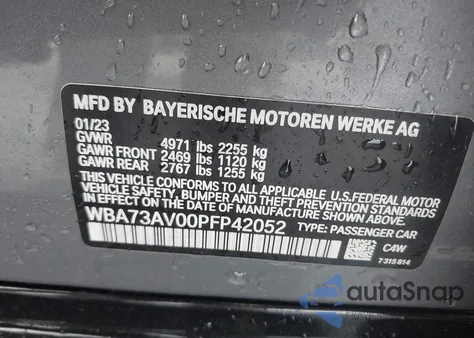 WBA73AV00PFP42052